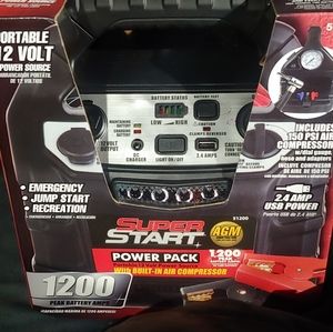 Car jump starter tire filler